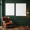 Reading Nook Editorial Room Mockup — Plain Square Frame Portrait 4:5 — Perspective View — #03012 | MockupBulk
