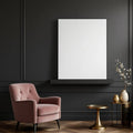 Art Deco Professional Frame Mockup — Plain Square Frame Portrait 5:7 — Perspective View — #02827 | MockupBulk