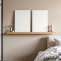 White Bedroom Editorial Room Mockup — Plain Square Frame Portrait 5:7 — Perspective View — #02782 | MockupBulk