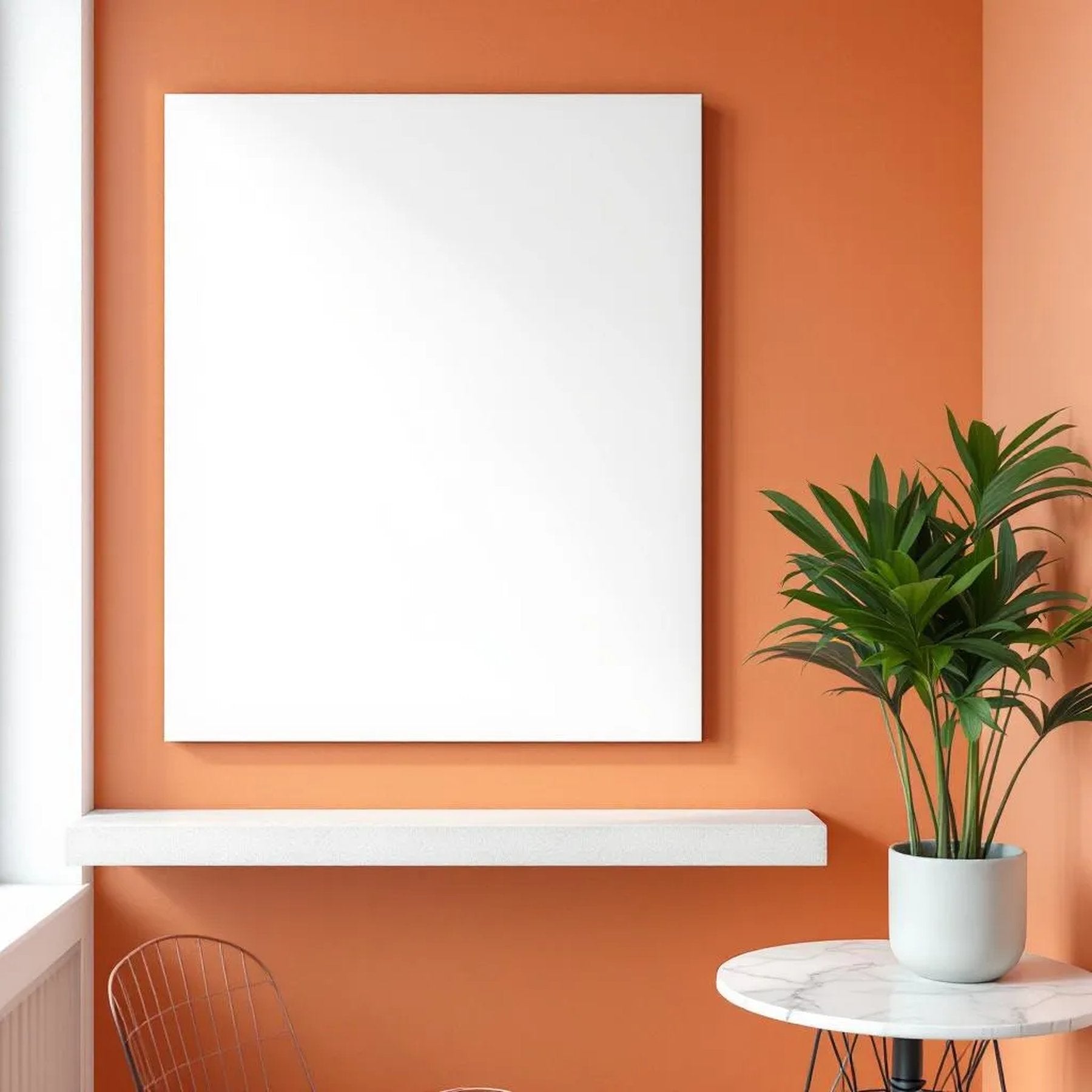 Cafe & Bar Frame Display Mockup — Plain Square Frame A-Series (A4 / A3) — Perspective View — #03069 | MockupBulk