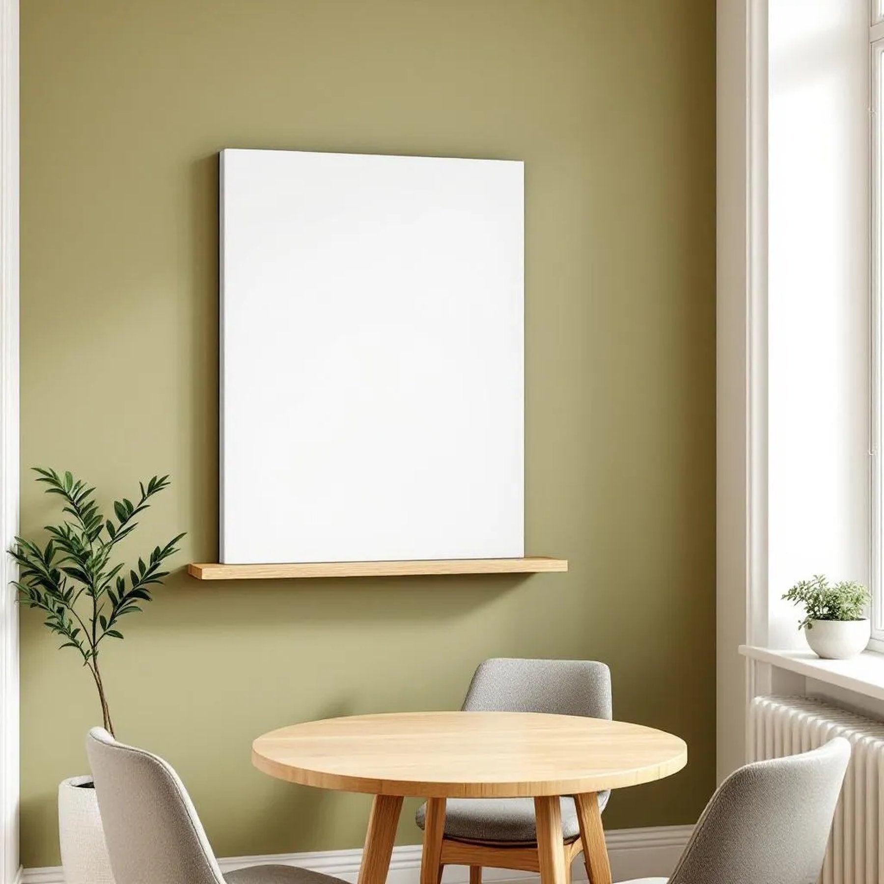 Dining Room Interior Frame Mockup — Plain Square Frame Portrait 2:3 — Perspective View — #02996 | MockupBulk