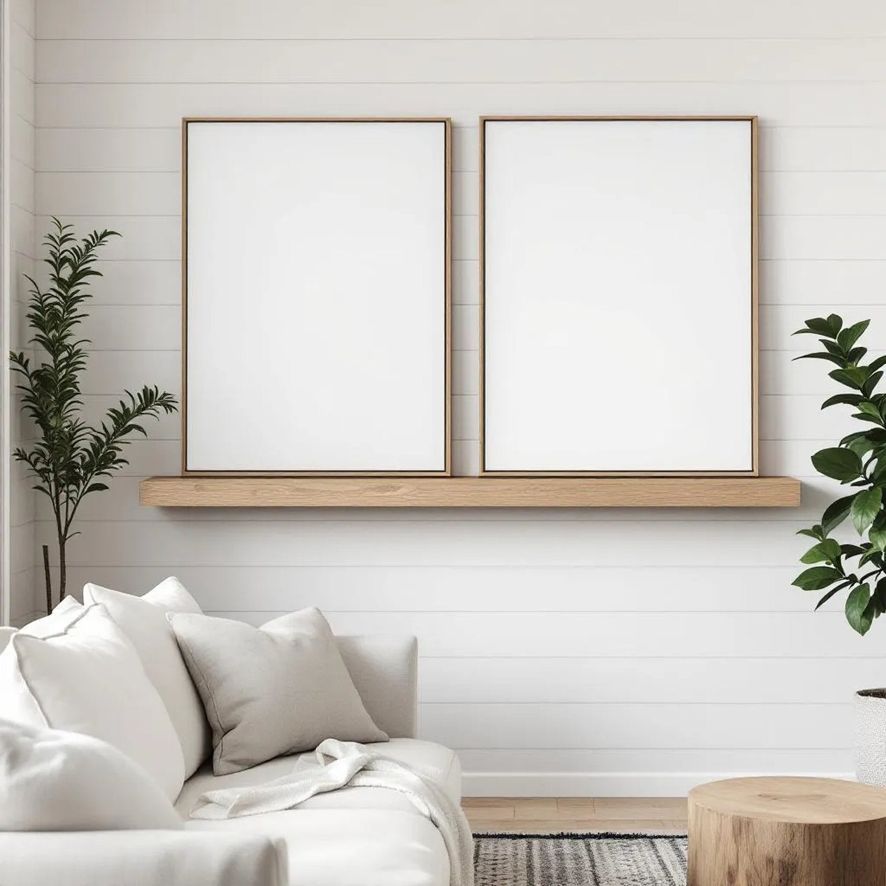 Farmhouse Lifestyle Frame Mockup — Plain Square Frame Square 1:1 — Perspective View — #03190 | MockupBulk