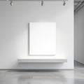 White Gallery Wall Room Scene Mockup — Plain Square Frame Portrait 4:5 — Perspective View — #02851 | MockupBulk