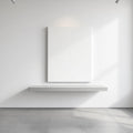 White Gallery Wall Professional Frame Mockup — Plain Square Frame Portrait 4:5 — Perspective View — #02852 | MockupBulk