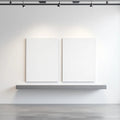 White Gallery Wall Editorial Room Mockup — Plain Square Frame Square 1:1 — Perspective View — #02855 | MockupBulk