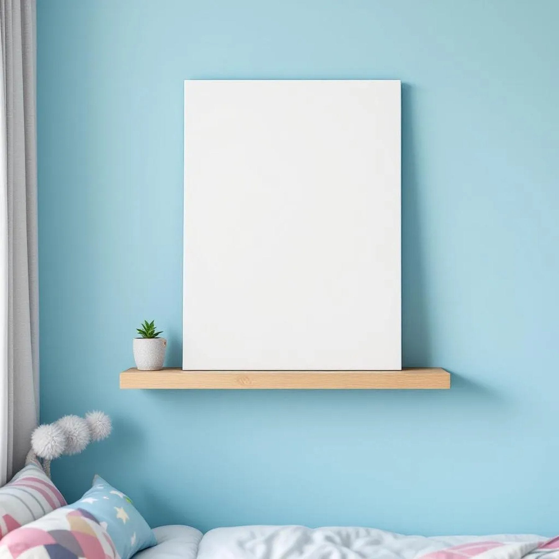Kids Room High-Res Frame Mockup — Plain Square Frame Portrait 2:3 — Perspective View — #02923 | MockupBulk