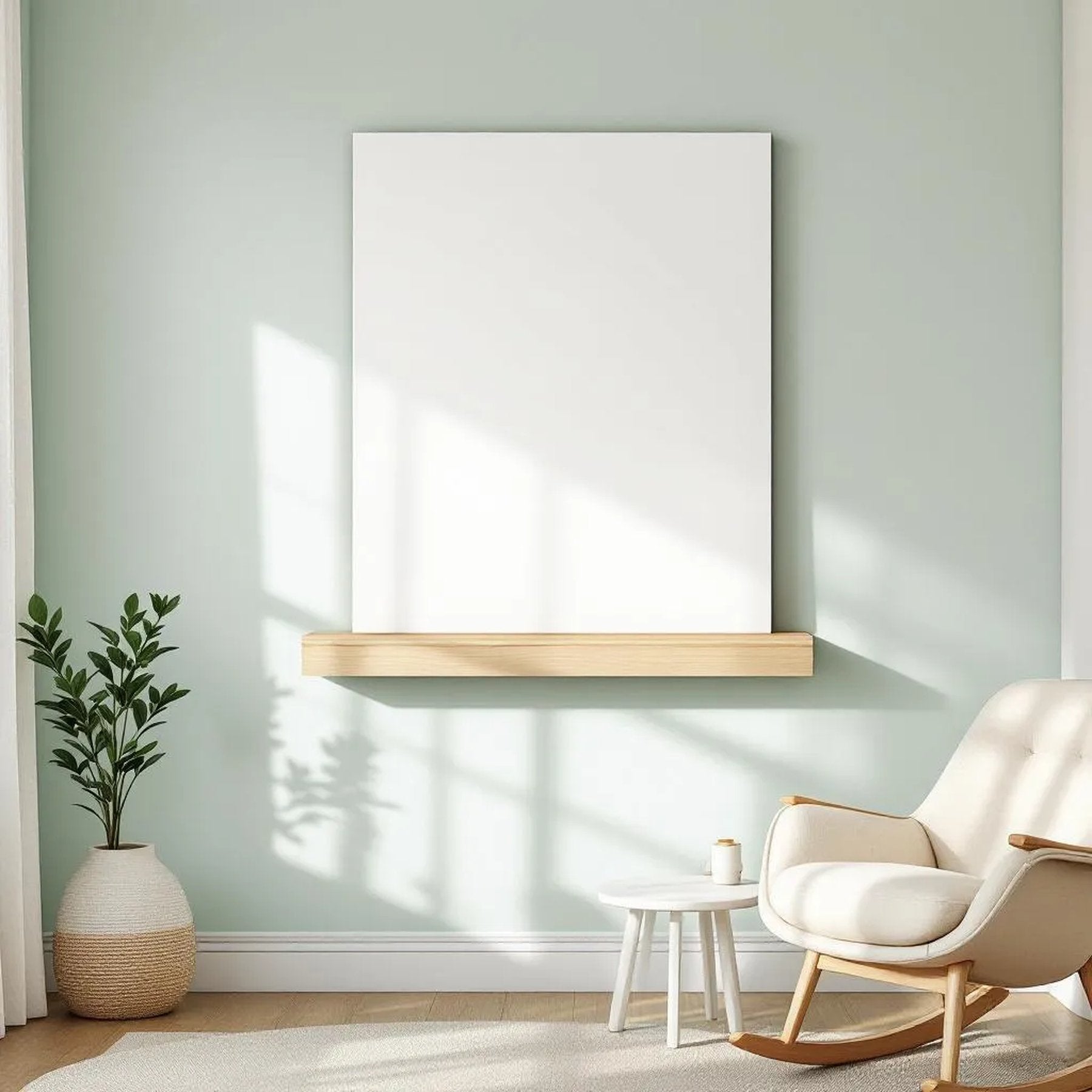 Nursery Styled Room Mockup — Plain Square Frame Portrait 2:3 — Perspective View — #02900 | MockupBulk
