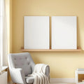 Nursery Room Scene Mockup — Plain Square Frame Portrait 2:3 — Perspective View — #02902 | MockupBulk