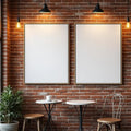 Cafe & Bar Frame Display Mockup — Plain Square Frame Portrait 2:3 — Perspective View — #03052 | MockupBulk