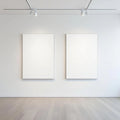 White Gallery Wall Editorial Room Mockup — Plain Square Frame Square 1:1 — Perspective View — #02838 | MockupBulk