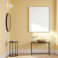 Hallway Frame Display Mockup — Plain Square Frame Portrait 5:7 — Perspective View — #02955 | MockupBulk
