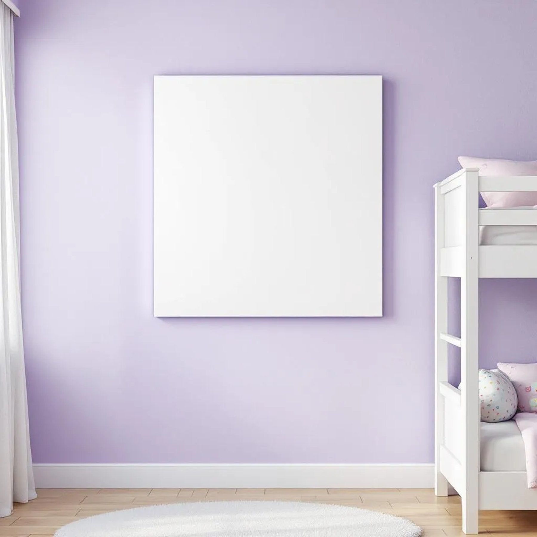Kids Room Editorial Room Mockup — Plain Square Frame Portrait 2:3 — Perspective View — #02907 | MockupBulk