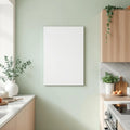 Modern Kitchen Professional Frame Mockup — Plain Square Frame Portrait 2:3 — Perspective View — #03097 | MockupBulk
