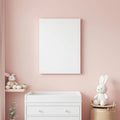 Nursery Premium Interior Mockup — Plain Square Frame Portrait 2:3 — Perspective View — #02881 | MockupBulk