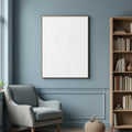 Reading Nook Professional Frame Mockup — Plain Square Frame Landscape 3:4 — Perspective View — #03002 | MockupBulk
