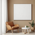 Scandinavian Professional Frame Mockup — Plain Square Frame Portrait 2:3 — Perspective View — #02715 | MockupBulk