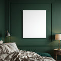 Dark Bedroom A3 Canvas Wall Art Mockup | Blank Template #00324 | A3 Mockup Template | High-Res JPG Download | bulkmockup | MockupBulk