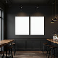 Cafe & Bar A3 Canvas Wall Art Mockup — Blank Template #00347 — bulkmockup A3 Template | JPG Instant Download | For Etsy POD | MockupBulk