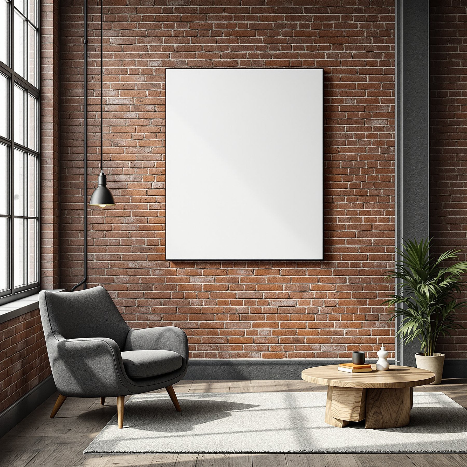 Industrial Loft A3 Canvas Wall Art Mockup, Blank Template #00320 | A3 Frame Mockup JPG | Commercial Use | Etsy POD bulkmockup | MockupBulk