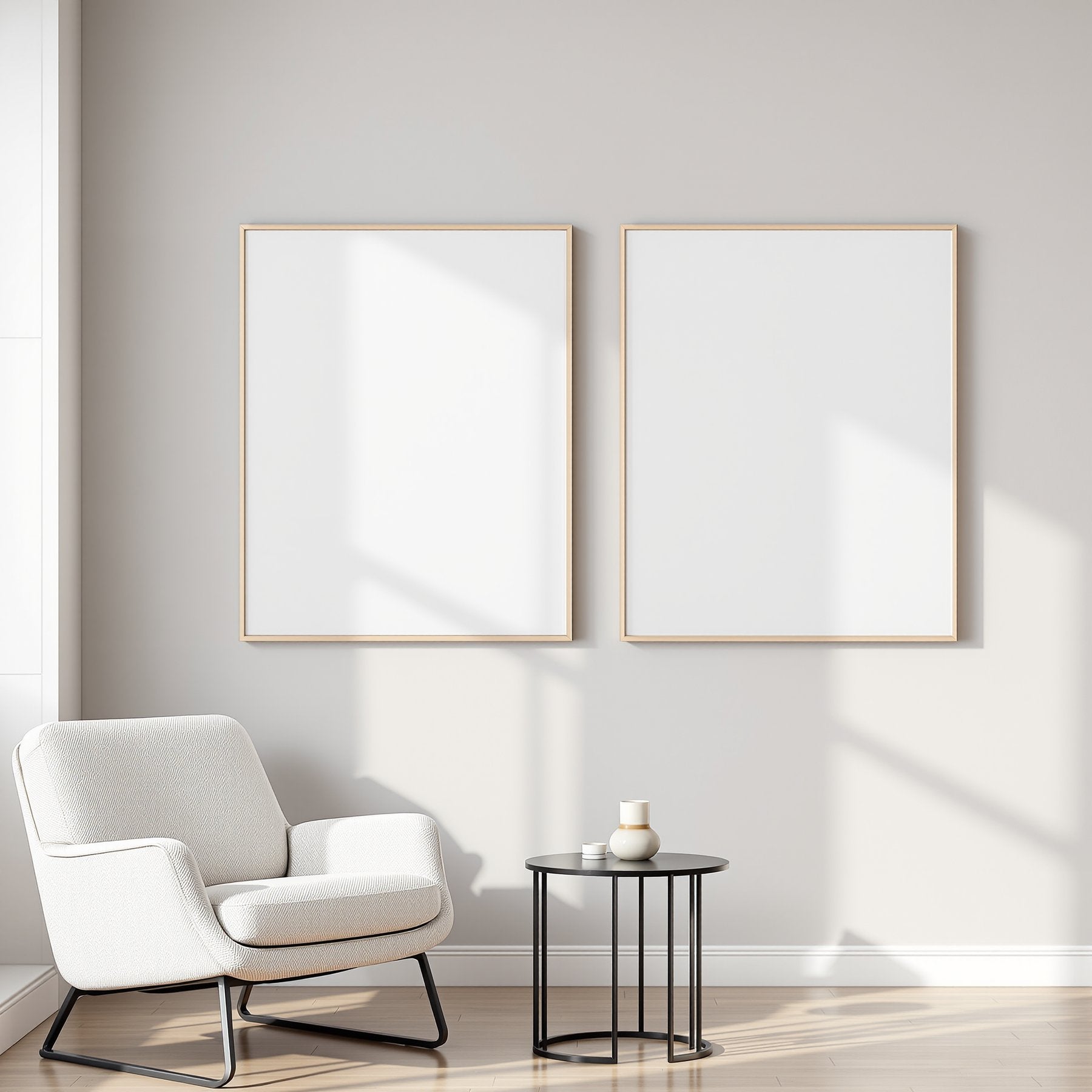 Minimalist White A3 Canvas Wall Art Mockup | Blank Template #00317 | A3 Frame Mockup JPG | Commercial Use | Etsy POD bulkmockup | MockupBulk