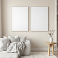 Scandinavian A3 Canvas Wall Art Mockup — Blank Template #00319 — A3 Frame Mockup JPG | Commercial Use | Etsy POD bulkmockup | MockupBulk