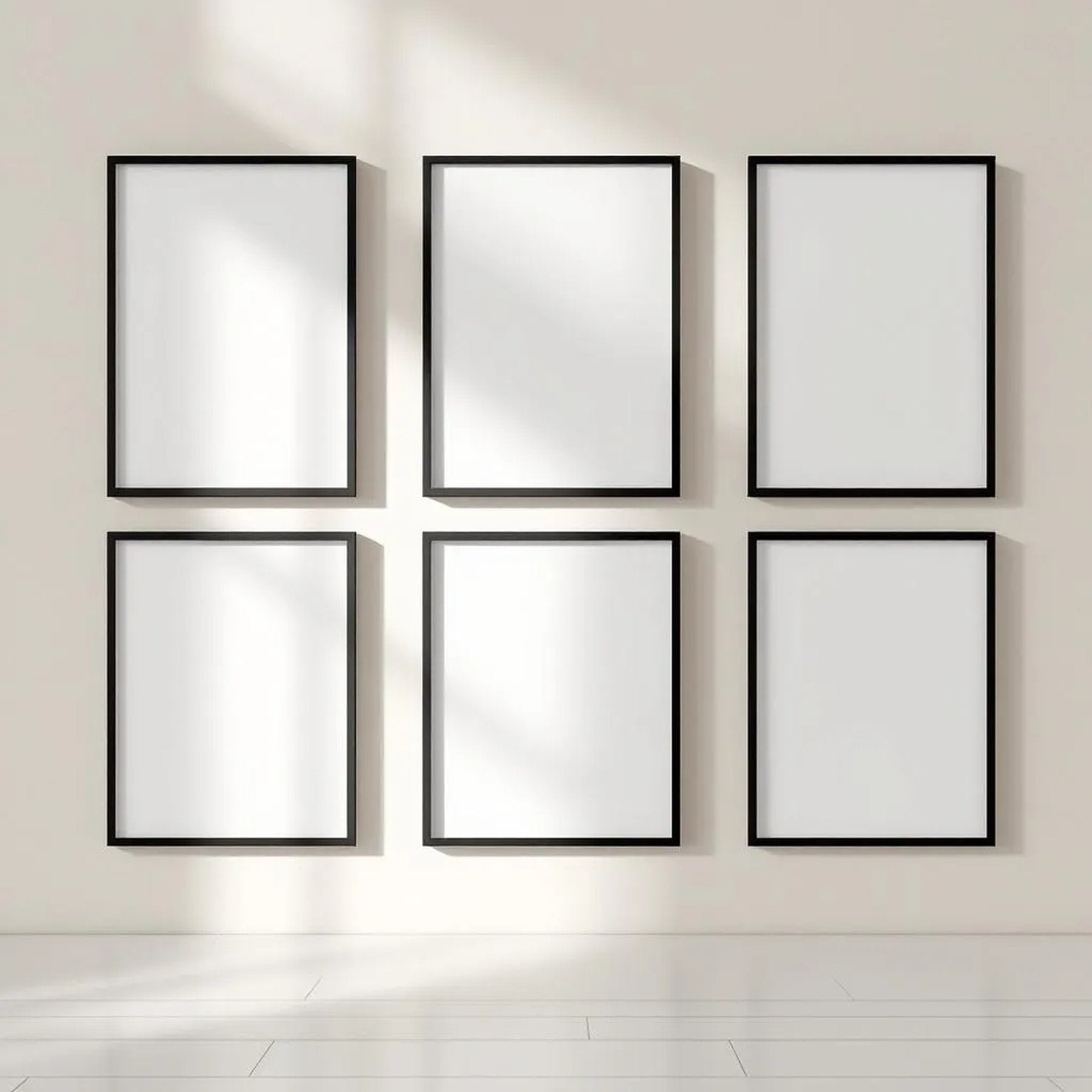 Frame Frame Display Mockup — Plain Square Frame Portrait 2:3 — Perspective View — #00844 | MockupBulk