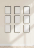Frame Wall Art Mockup — Matte Black Frame Portrait 4:5 — Perspective View — #00846 | MockupBulk