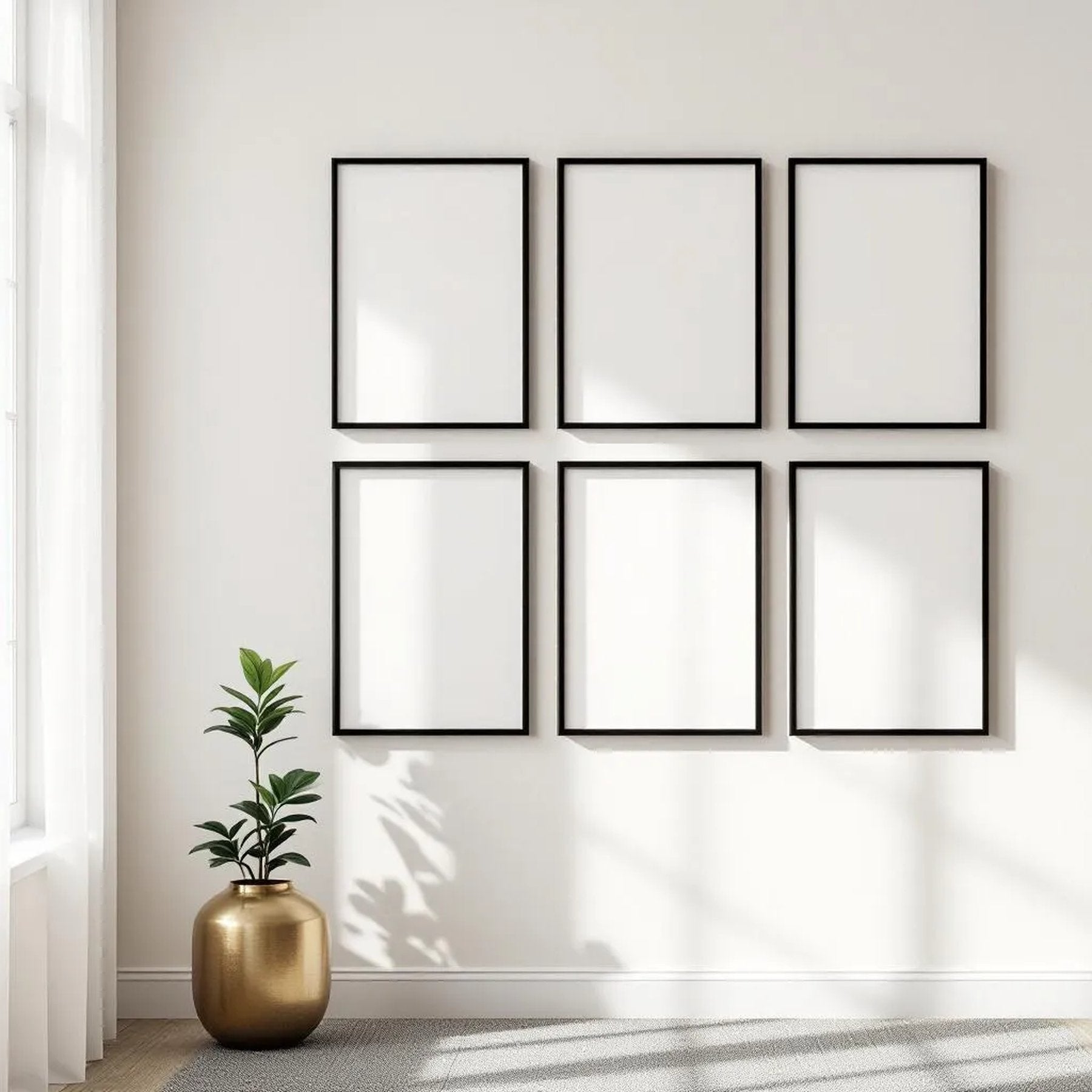Frame Frame Display Mockup — Plain Square Frame Portrait 2:3 — Perspective View — #00847 | MockupBulk
