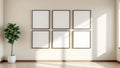 Frame Professional Frame Mockup — Matte Black Frame Square 1:1 — Perspective View — #00854 | MockupBulk