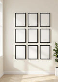 Frame Frame Display Mockup — Matte Black Frame Portrait 2:3 — Perspective View — #00855 | MockupBulk