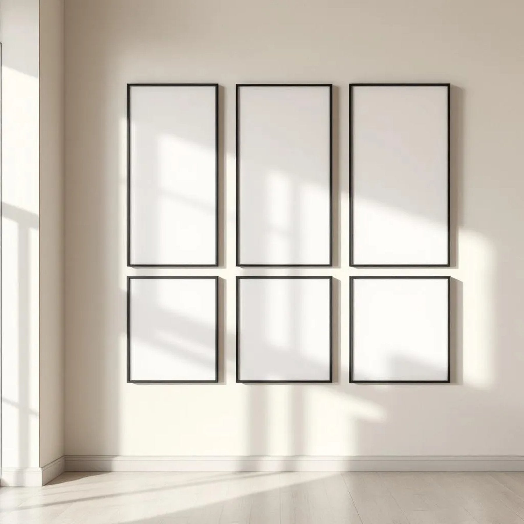 Frame Room Scene Mockup — Plain Square Frame Square 1:1 — Perspective View — #00856 | MockupBulk