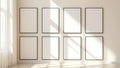 Frame Wall Art Mockup — Matte Black Frame Portrait 4:5 — Perspective View — #00857 | MockupBulk