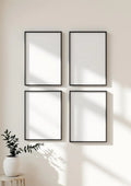 Frame Professional Frame Mockup — Matte Black Frame Portrait 2:3 — Perspective View — #00858 | MockupBulk