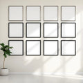 Frame Frame Display Mockup — Plain Square Frame Portrait 4:5 — Perspective View — #00859 | MockupBulk
