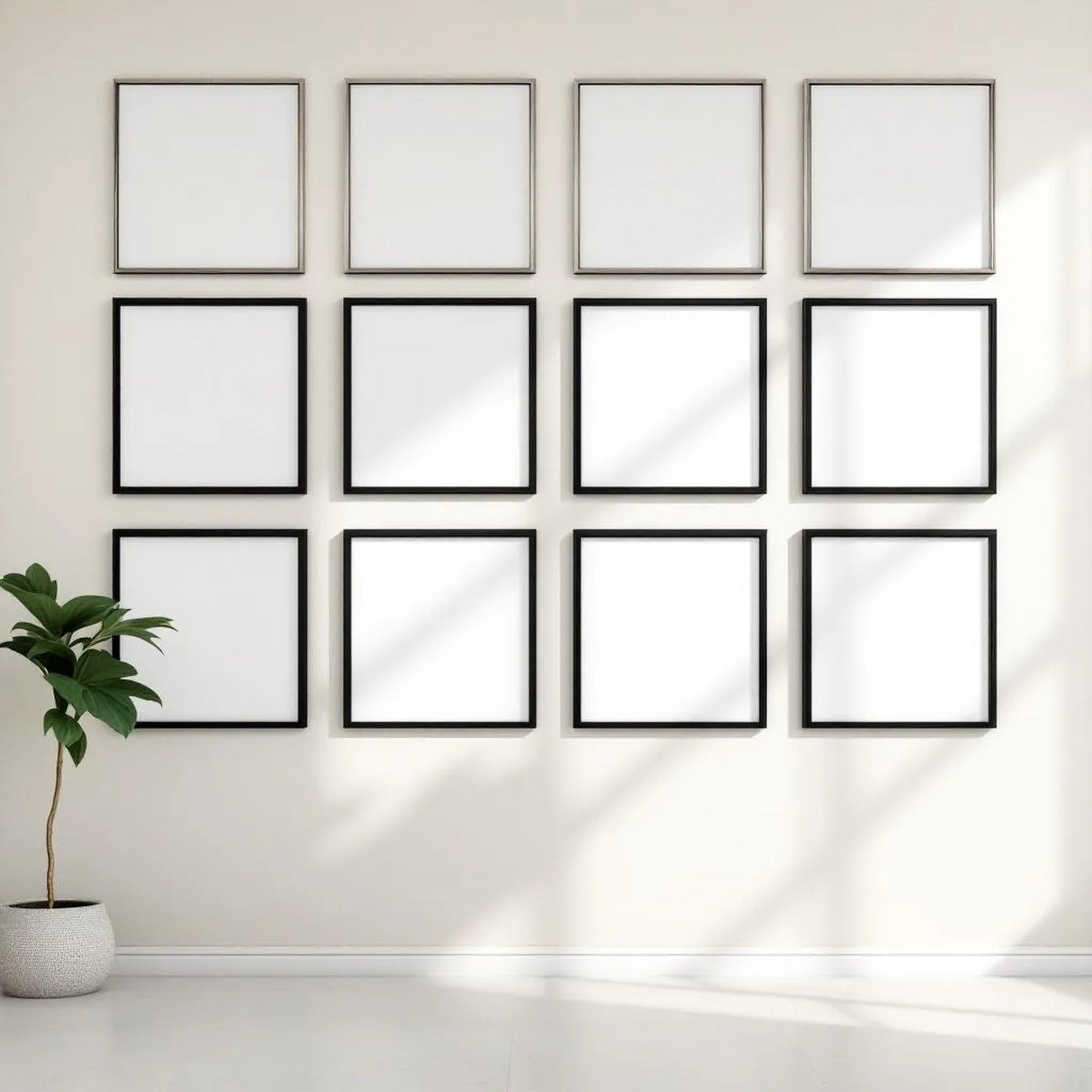 Frame Frame Display Mockup — Plain Square Frame Portrait 4:5 — Perspective View — #00859 | MockupBulk