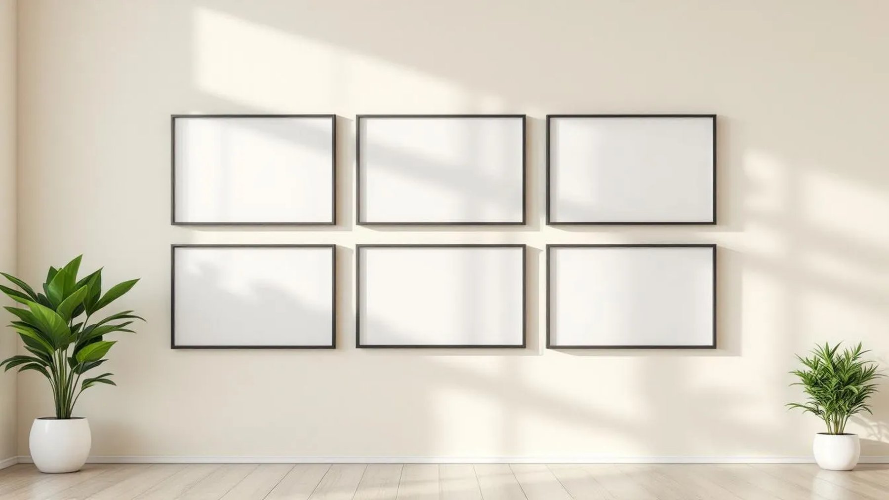 Frame Professional Frame Mockup — Matte Black Frame Square 1:1 — Perspective View — #00860 | MockupBulk