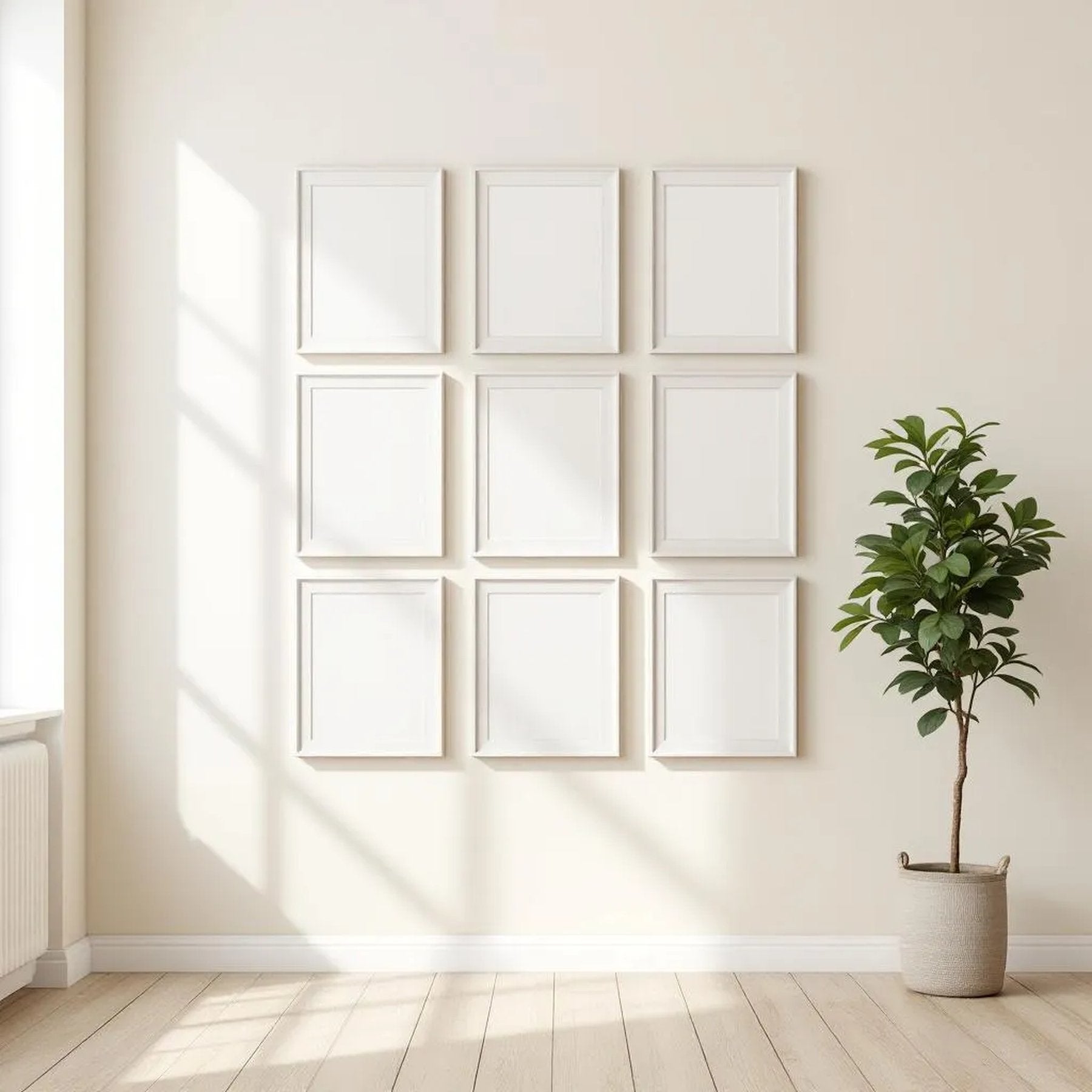 Frame Frame Display Mockup — Plain Square Frame Portrait 2:3 — Perspective View — #00862 | MockupBulk