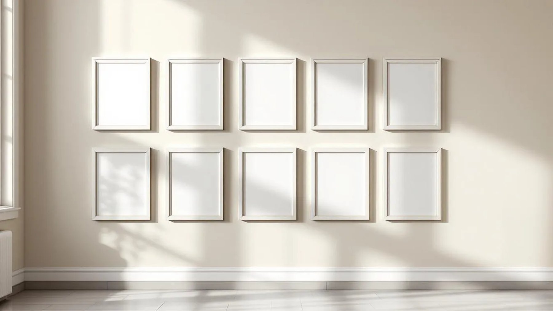 Frame Lifestyle Frame Mockup — White Frame Portrait 2:3 — Perspective View — #00863 | MockupBulk