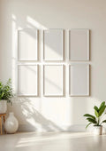Frame Lifestyle Frame Mockup — White Frame Portrait 2:3 — Perspective View — #00864 | MockupBulk