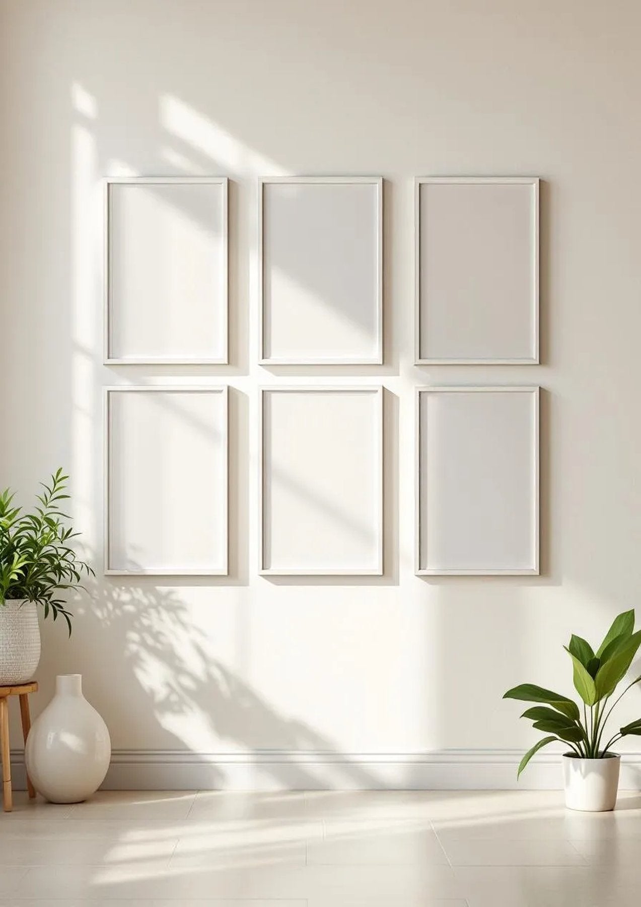 Frame Lifestyle Frame Mockup — White Frame Portrait 2:3 — Perspective View — #00864 | MockupBulk