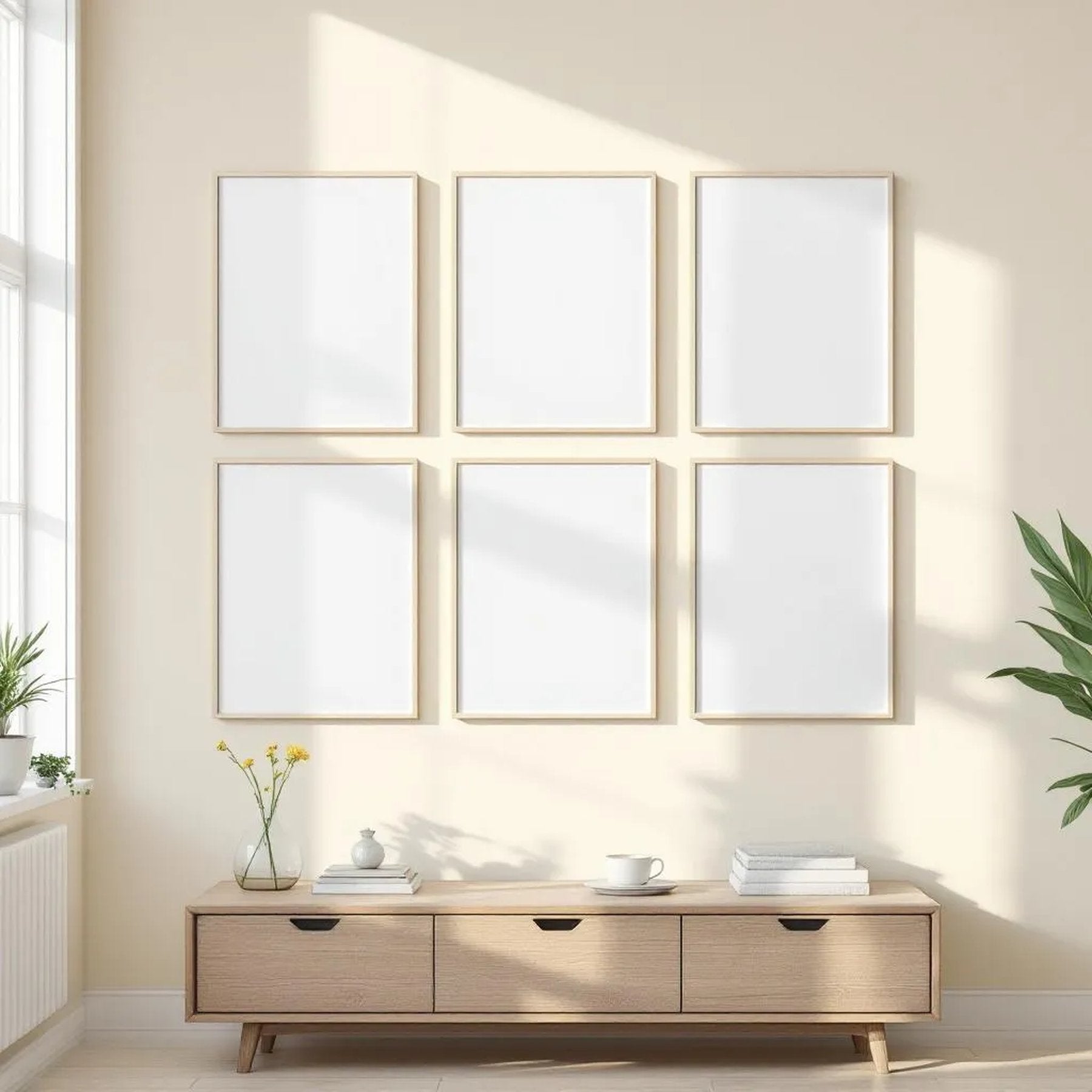 Frame Lifestyle Frame Mockup — Plain Square Frame Square 1:1 — Perspective View — #00865 | MockupBulk