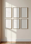 Frame Premium Interior Mockup — White Frame Portrait 2:3 — Perspective View — #00870 | MockupBulk
