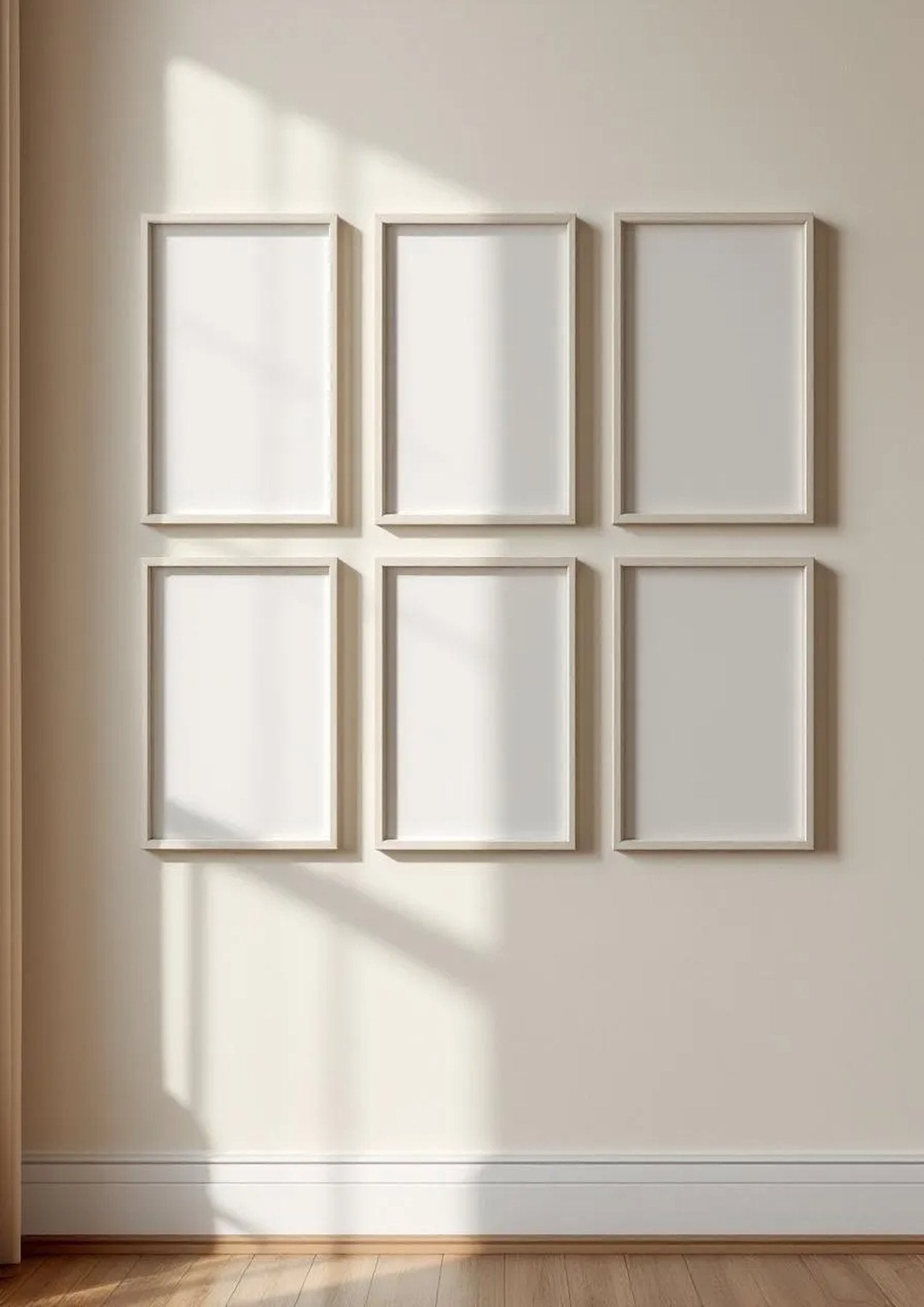 Frame Premium Interior Mockup — White Frame Portrait 2:3 — Perspective View — #00870 | MockupBulk