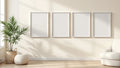 Frame Frame Display Mockup — White Frame Square 1:1 — Perspective View — #00875 | MockupBulk