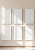Frame High-Res Frame Mockup — White Frame Portrait 2:3 — Perspective View — #00876 | MockupBulk