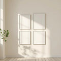 Frame Editorial Room Mockup — Plain Square Frame Portrait 4:5 — Perspective View — #00877 | MockupBulk