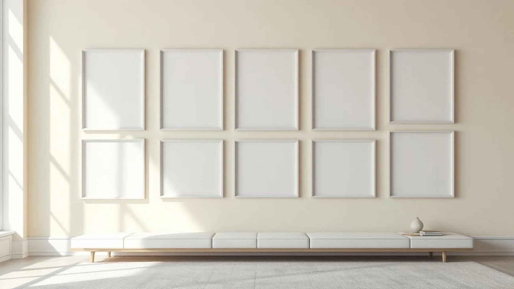 Frame Styled Room Mockup — White Frame Portrait 2:3 — Perspective View — #00878 | MockupBulk