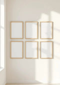 Frame Frame Display Mockup — Natural Oak Frame Portrait 2:3 — Perspective View — #00885 | MockupBulk