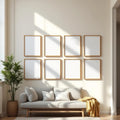 Frame Interior Frame Mockup — Plain Square Frame Portrait 2:3 — Perspective View — #00895 | MockupBulk