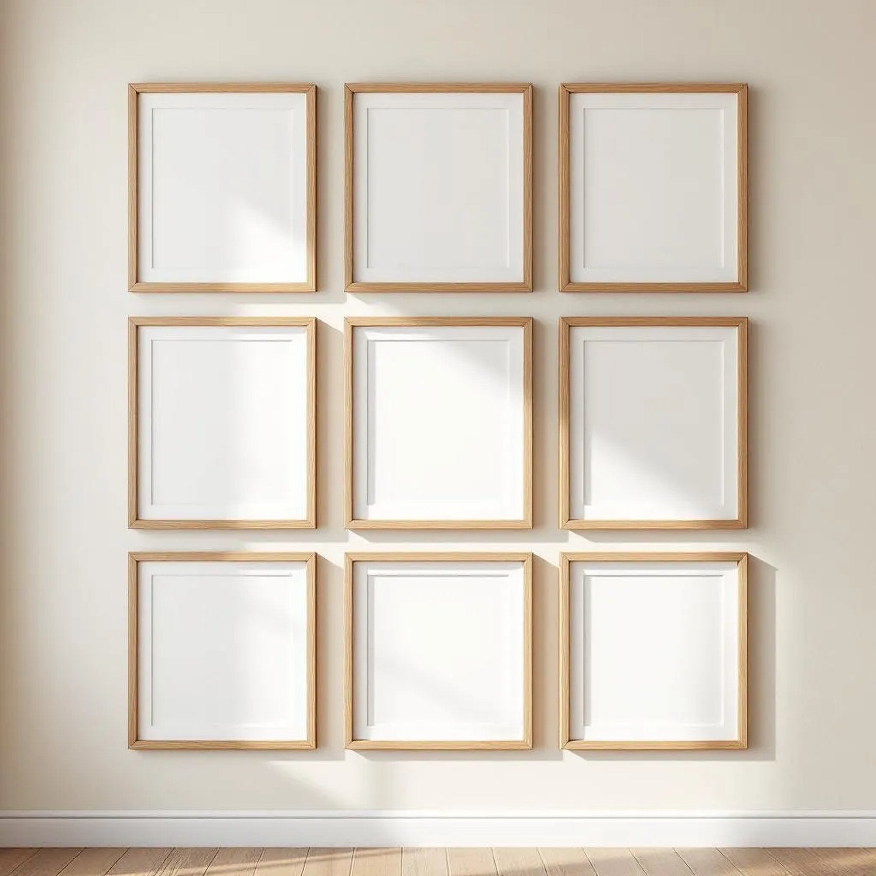 Frame Premium Interior Mockup — Plain Square Frame Portrait 2:3 — Perspective View — #00898 | MockupBulk